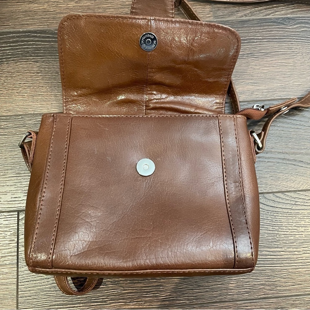 Ashwood Brown Leather Adjustable Crossbody Bag/Purse OS - Picture 8 of 15